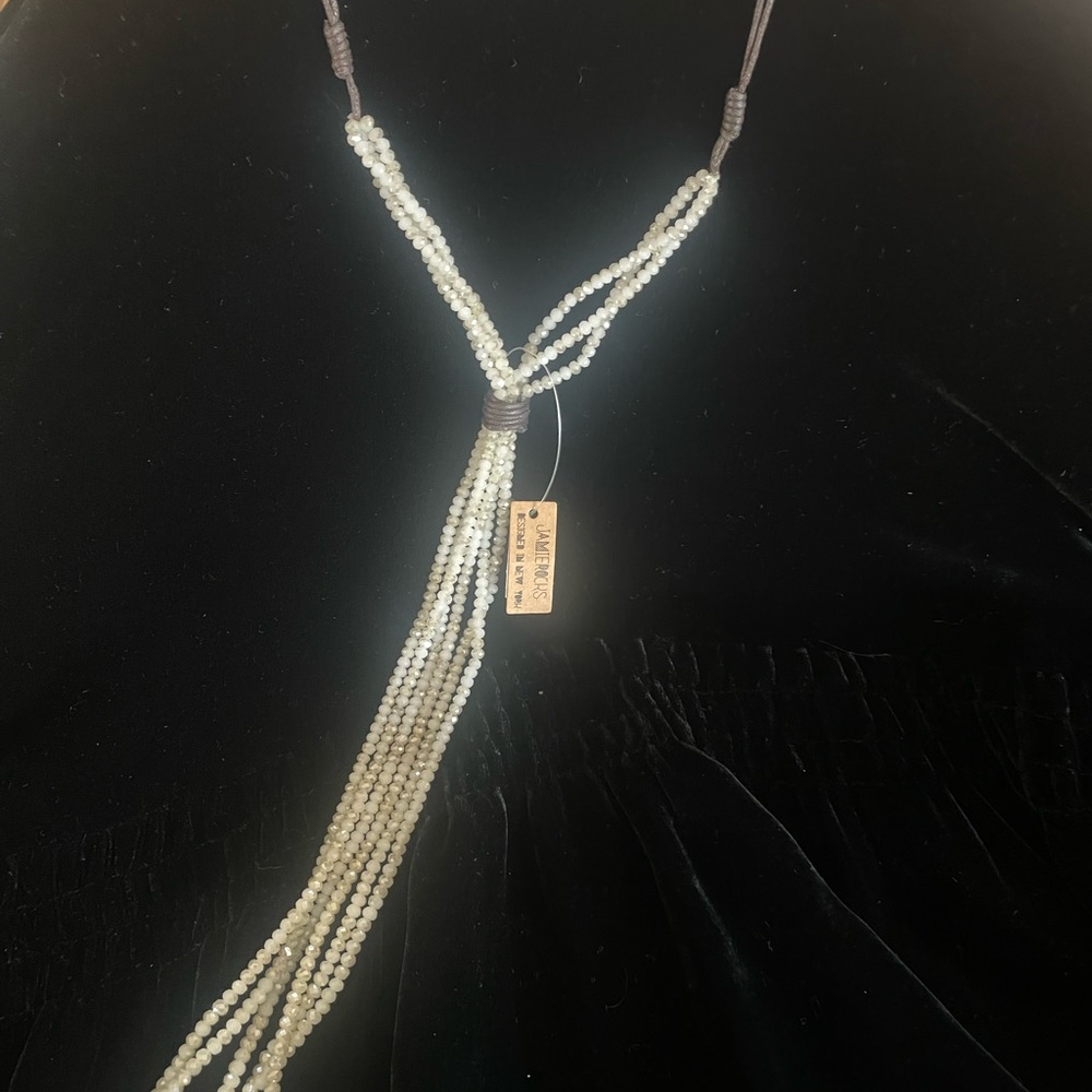 Jamie Rocks Boho Cream Beaded Necklace